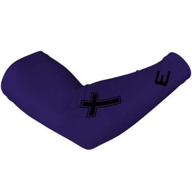 Elite Athletic Gear - Faith Cross Purple Arm Sleeve