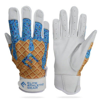 Elite Athletic Gear - Blue Ice Cream Batting Gloves