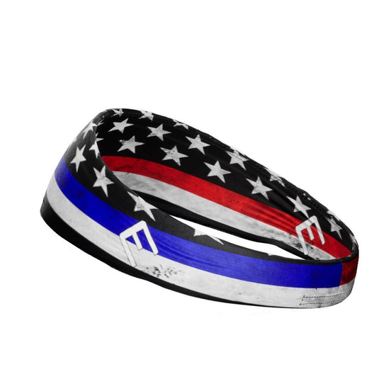 Elite Athletic Gear - Thin Red and Blue Line Headband