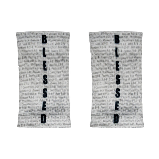 Elite Athletic Gear - White Blessed Wrist Support Sleeves