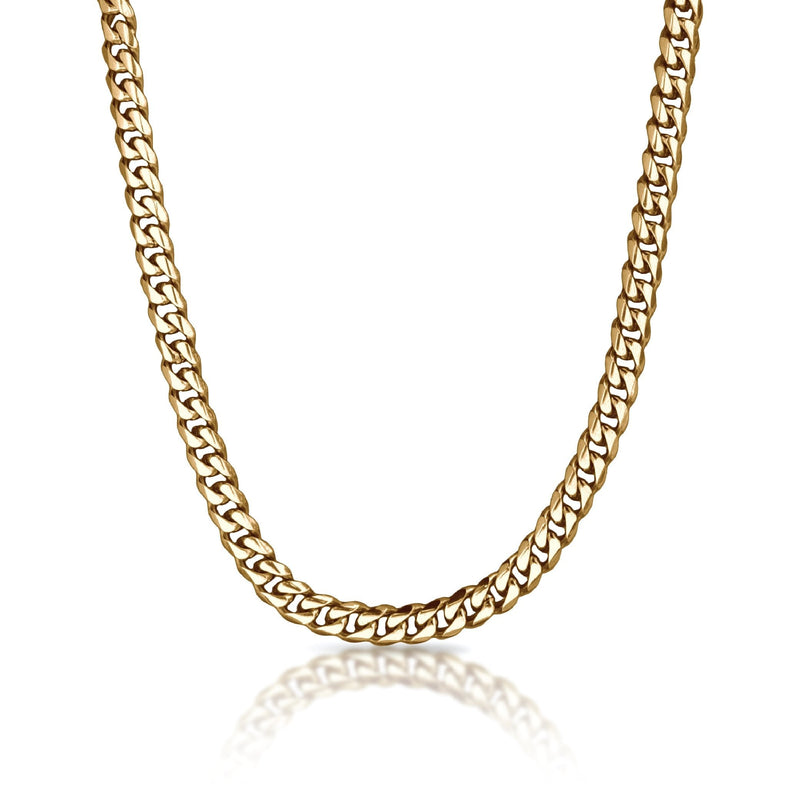 Load image into Gallery viewer, Elite Athletic Gear - 9mm Cuban Link Chain Necklace - 14K Gold Plated Stainless Steel
