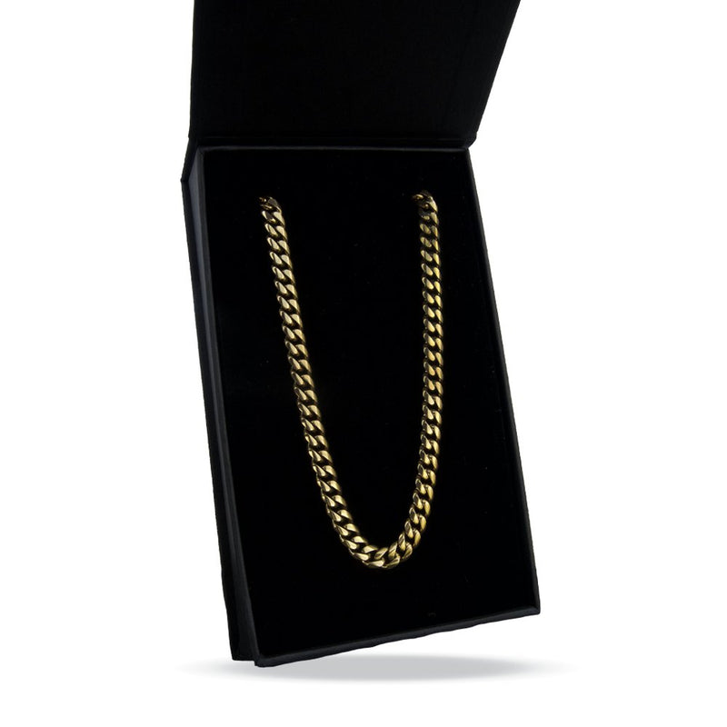 Load image into Gallery viewer, Elite Athletic Gear - 6mm Cuban Link Chain Necklace - 14K Gold Plated Stainless Steel
