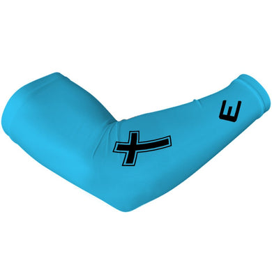 Elite Athletic Gear - Faith Cross Light Blue Arm Sleeve