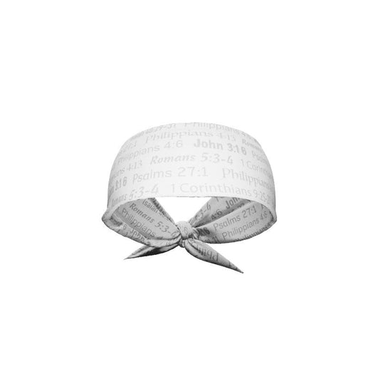Elite Athletic Gear - White Bible Verse Tie Headband