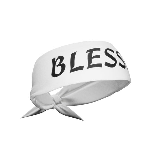 Elite Athletic Gear - White Blessed Tie Headband
