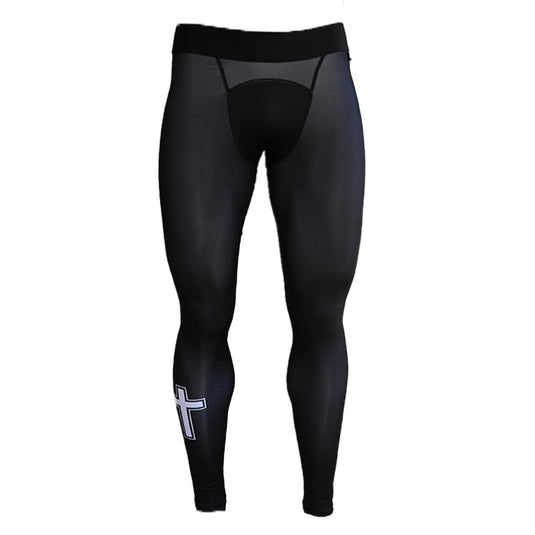 Elite Athletic Gear - Faith Cross Black Compression Tights
