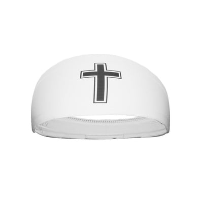 Elite Athletic Gear - Faith Cross White Headband