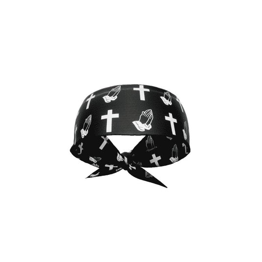 Elite Athletic Gear - Praying Crosses Tie Headband