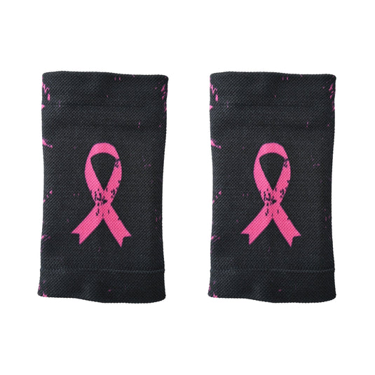 Elite Athletic Gear - Pink Splattered Breast Cancer Wrist Support Sleeves