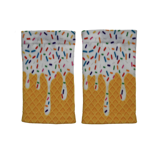 Elite Athletic Gear - White ice cream wrist support sleeves