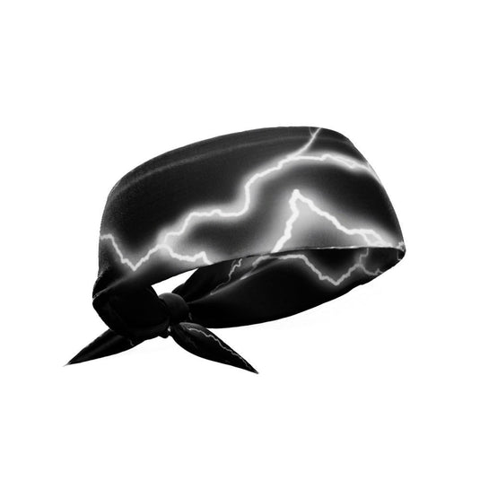 Elite Athletic Gear - White Lightning Tie Headband