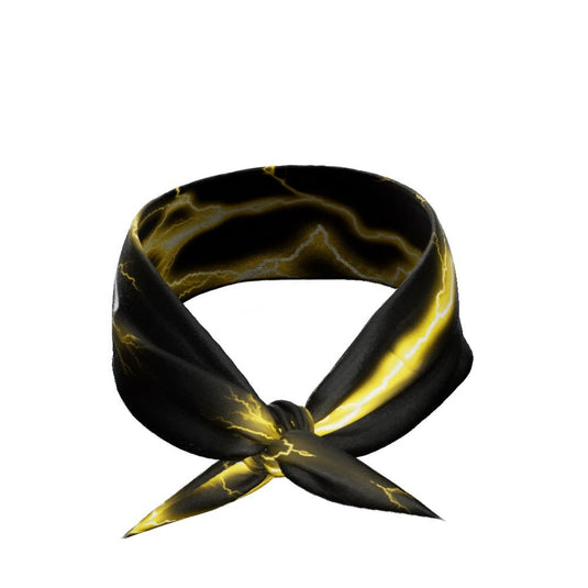 Elite Athletic Gear - Yellow lightning tie headband
