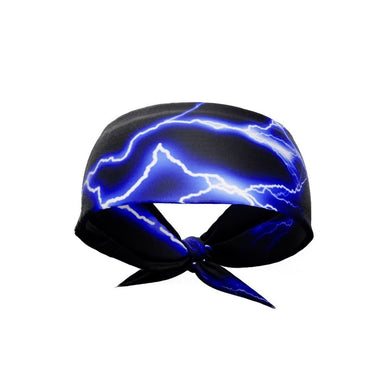 Elite Athletic Gear - Blue lightning tie headband