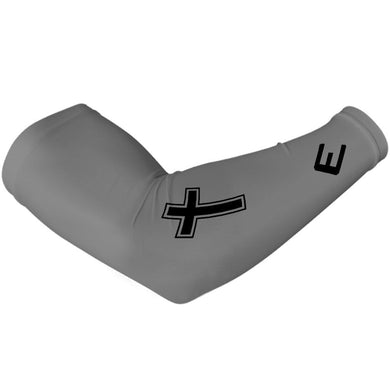Elite Athletic Gear - Faith Cross Grey Arm Sleeve