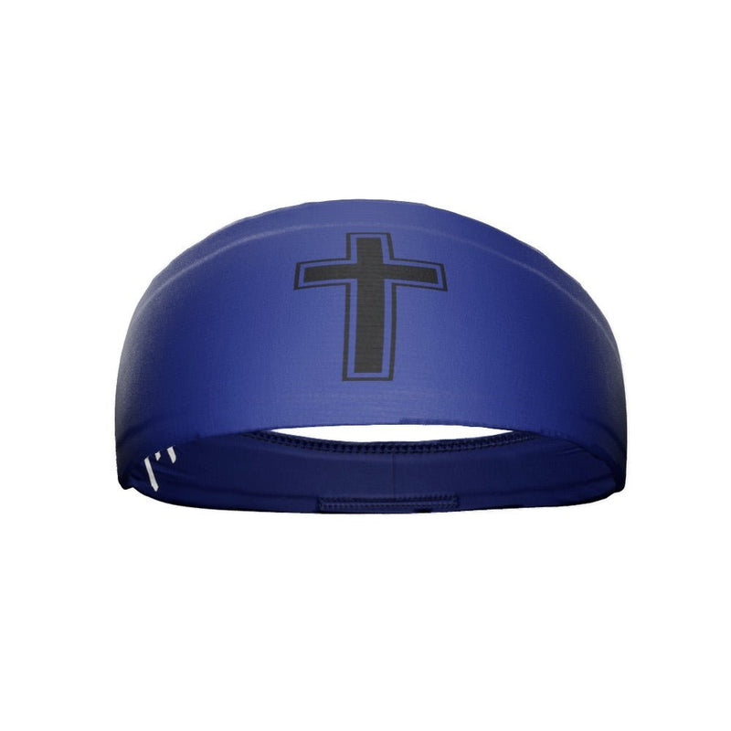 Load image into Gallery viewer, Faith Cross Navy Headband
