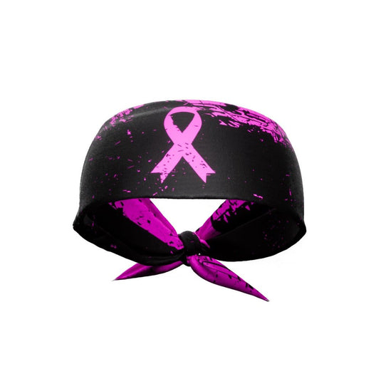 Elite Athletic Gear - Pink Splattered Breast Cancer Tie Headband