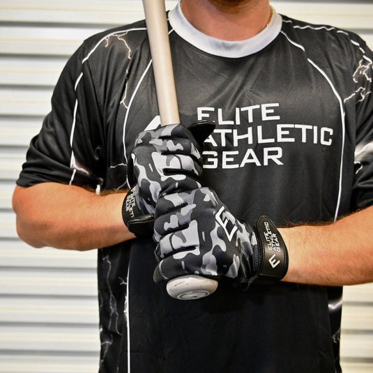 Elite Athletic Gear - Blackout camo batting gloves