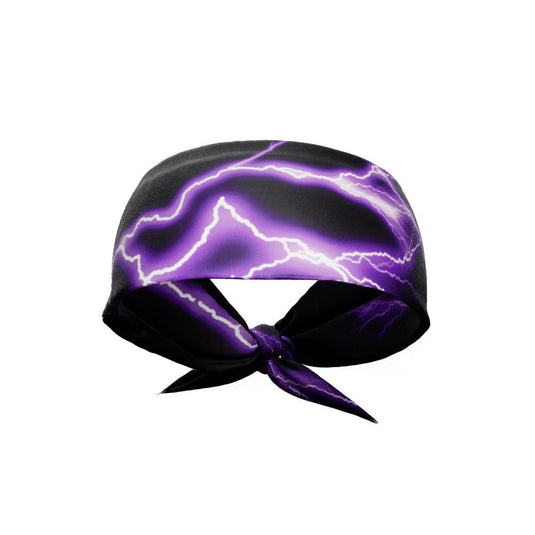 Elite Athletic Gear - Purple Lightning Tie Headband