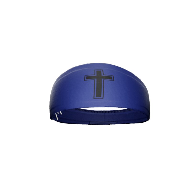 Load image into Gallery viewer, Faith Cross Navy Headband
