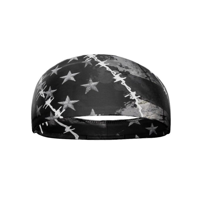 Load image into Gallery viewer, Elite Athletic Gear - barbed wire usa flag headband
