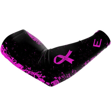 Elite Athletic Gear - Pink Splattered Breast Cancer Arm Sleeve