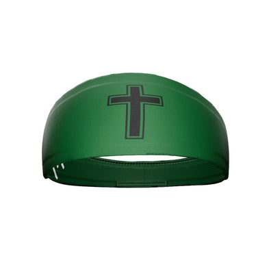 Elite Athletic Gear - Faith cross green headband