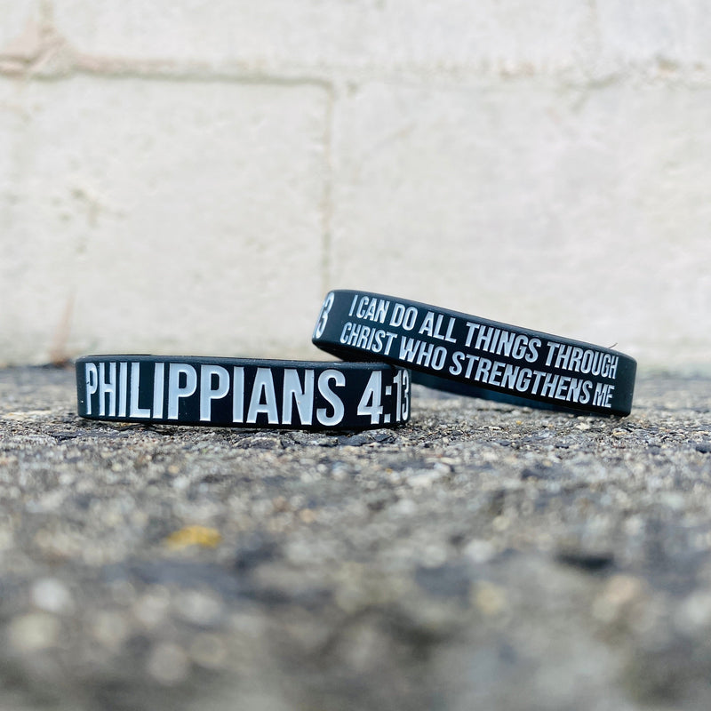 Load image into Gallery viewer, Elite Athletic Gear - Philippians 4:13 Verse Wristband
