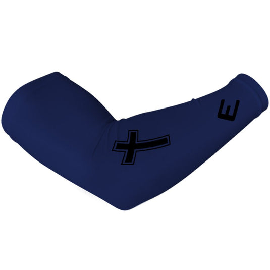Elite Athletic Gear - Faith Cross Navy Arm Sleeve