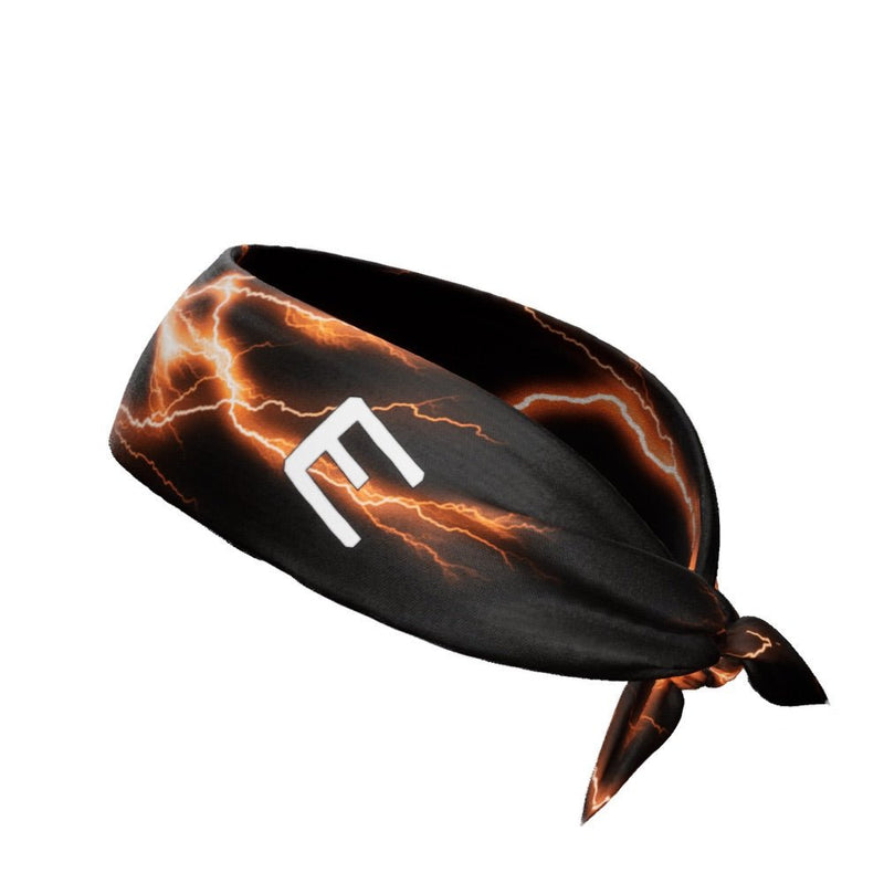 Load image into Gallery viewer, Elite Athletic Gear - Orange lightning tie headband
