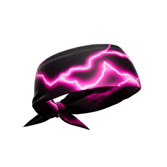 Elite Athletic Gear - Pink lightning tie headband