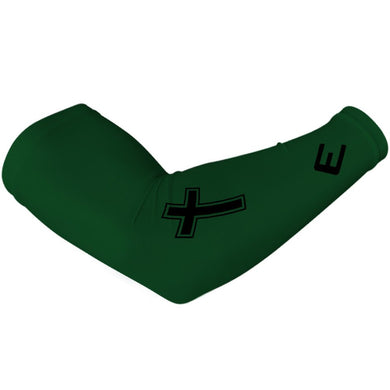 Elite Athletic Gear - Faith Cross Green Arm Sleeve
