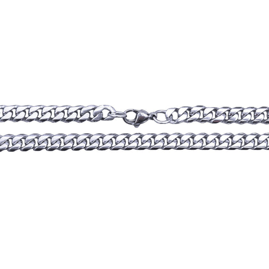 Elite Athletic Gear - 6mm Cuban Link Chain Necklace - Stainless Steel