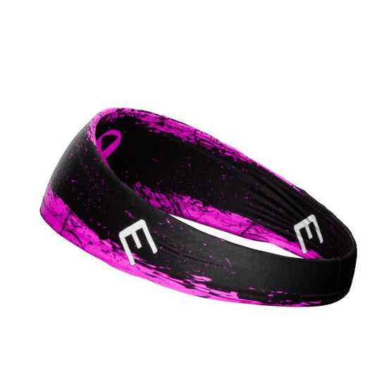 Elite Athletic Gear - Pink Splattered Breast Cancer Headband