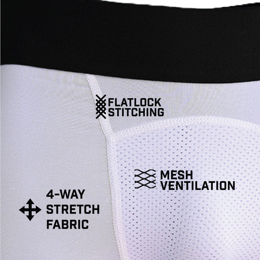 Elite Athletic Gear - Faith Cross White Compression Tights