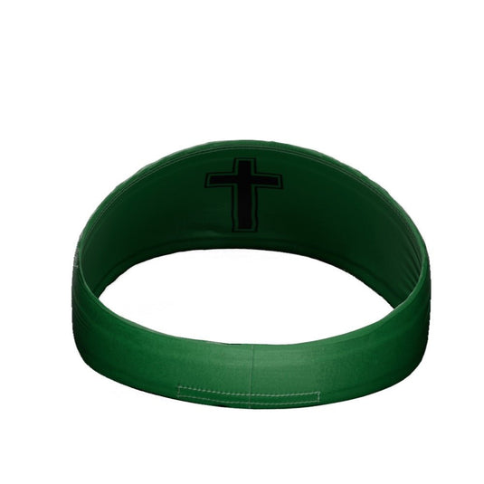 Elite Athletic Gear - Faith cross green headband