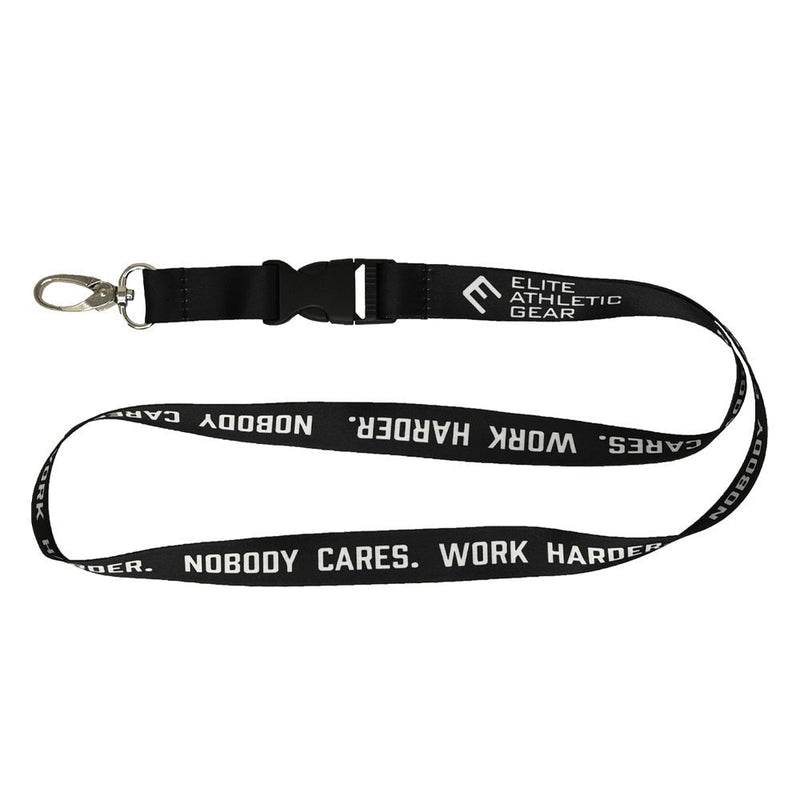 Load image into Gallery viewer, Elite Athletic Gear - Nobody Cares. Work Harder. Lanyard
