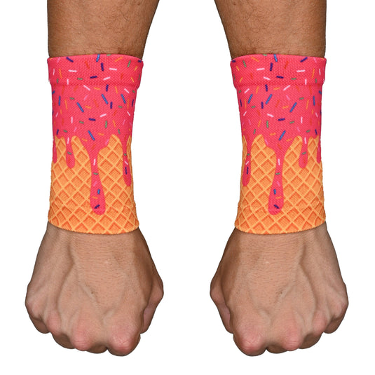 Elite Athletic Gear - Pink Ice Cream Wrist Support Sleeves