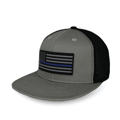 Elite Athletic Gear - Tactical Thin Blue Line Usa Flag Trucker Hat