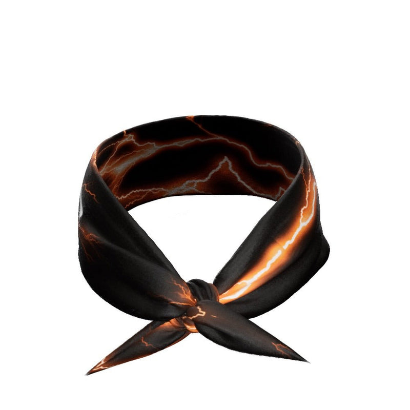 Load image into Gallery viewer, Elite Athletic Gear - Orange lightning tie headband
