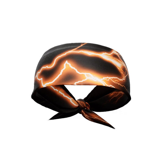 Elite Athletic Gear - Orange lightning tie headband
