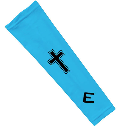 Elite Athletic Gear - Faith Cross Light Blue Arm Sleeve