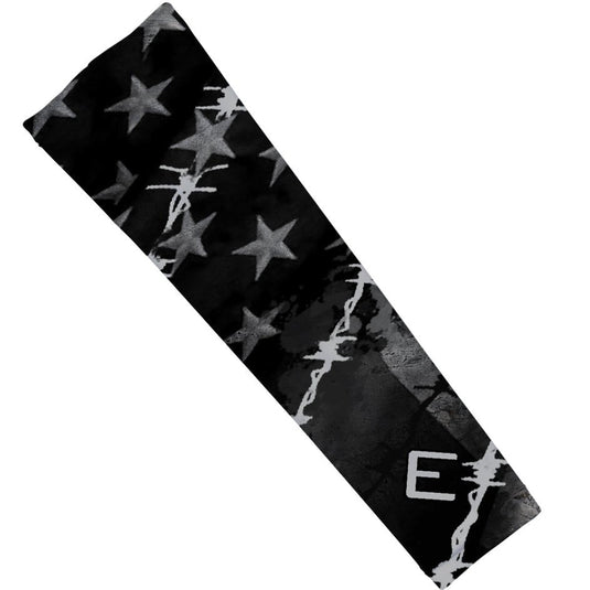 Elite Athletic Gear - Barbed Wire Usa Flag Arm Sleeve