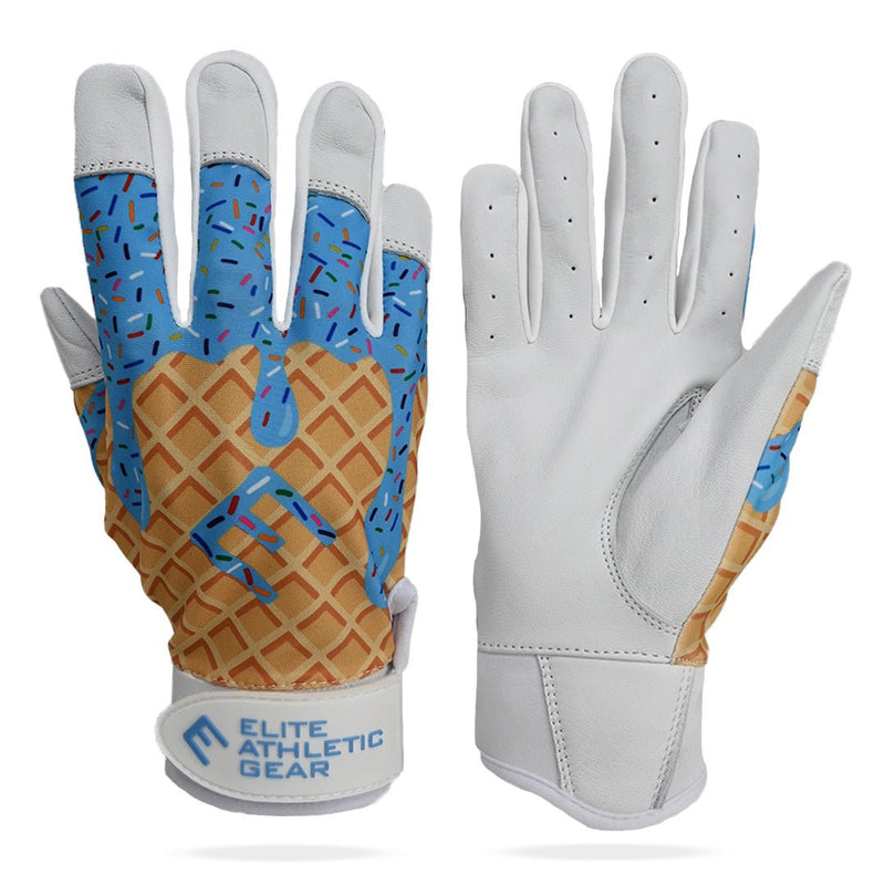 Load image into Gallery viewer, Elite Athletic Gear - Blue Ice Cream Batting Gloves
