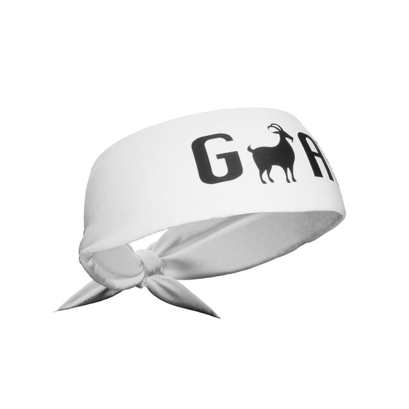 Load image into Gallery viewer, GOAT Tie Headband (White)
