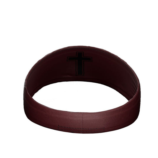 Elite Athletic Gear - Faith Cross Maroon Headband