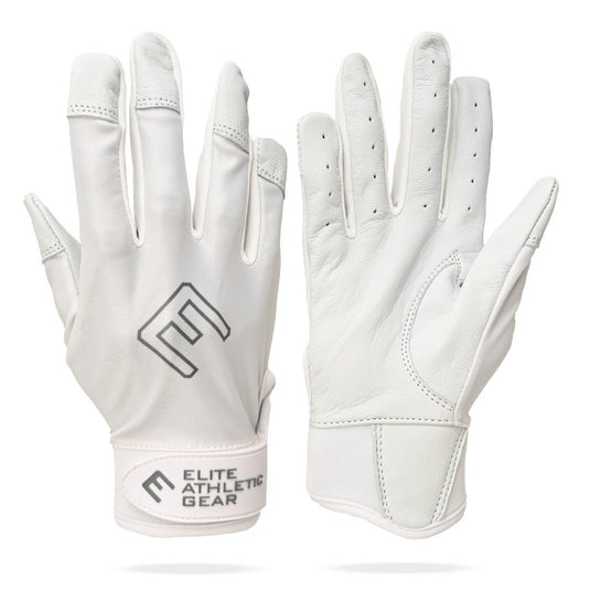 Elite Athletic Gear - White Batting Gloves