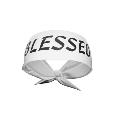 Elite Athletic Gear - White Blessed Tie Headband