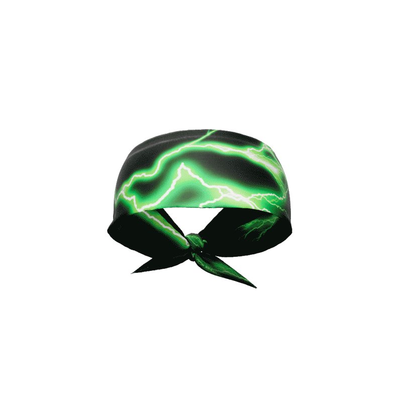 Load image into Gallery viewer, Green Lightning Tie Headband
