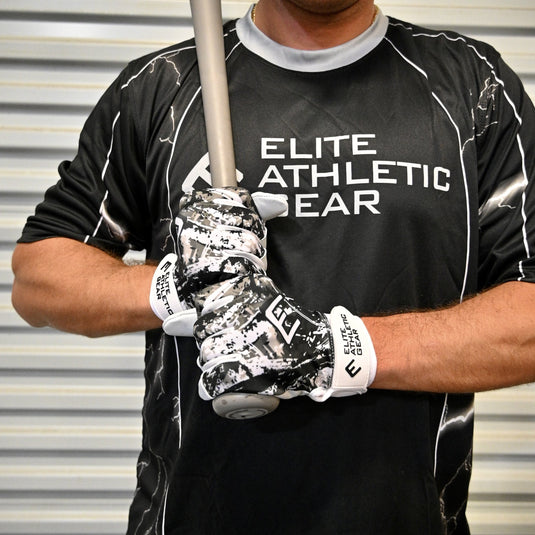 Elite Athletic Gear - Wicked White Batting Gloves