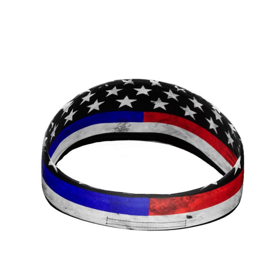 Elite Athletic Gear - Thin Red and Blue Line Headband